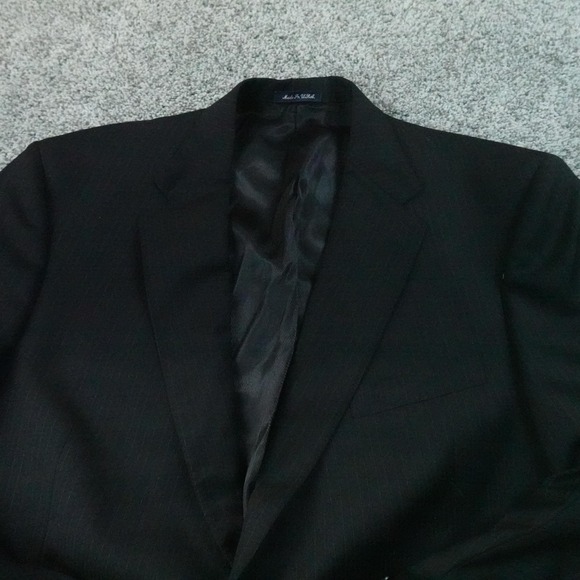 Daniel Cremieux Other - Daniel Cremieux Blazer Mens 44R Black Stripe Loro Piana Wool Sport Coat Jacket
